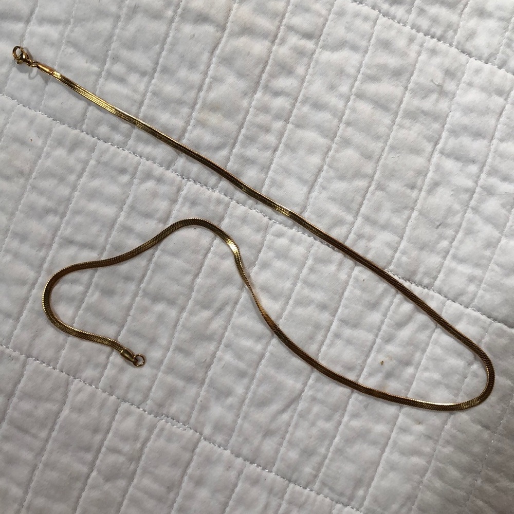 Gold Herringbone necklace